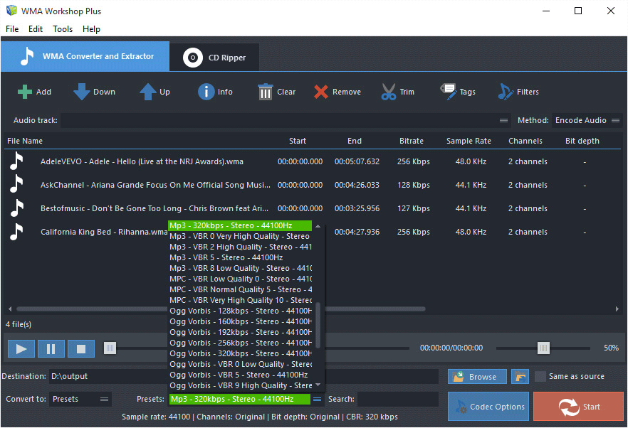 Fast and easy-to-use WMA to MP3 converter